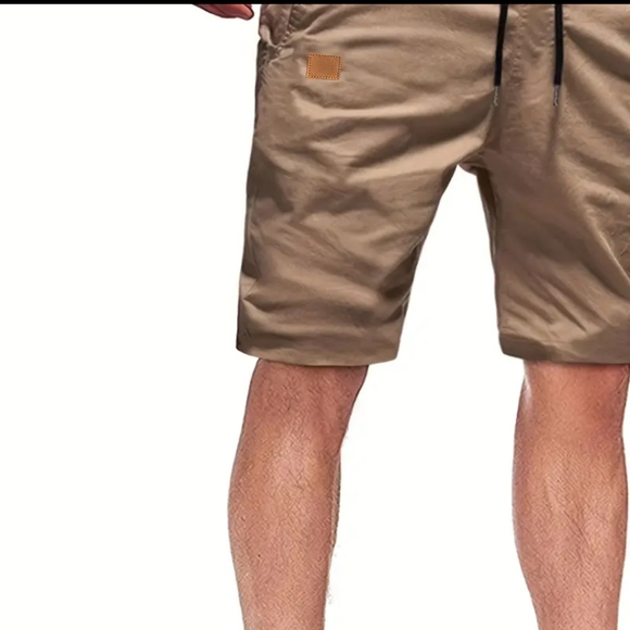 Size M mens khaki casual drawing string shorts - Picture 5 of 11
